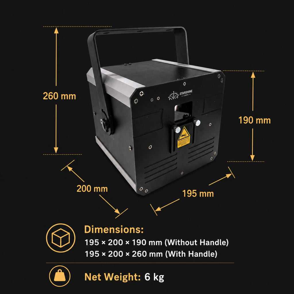 A12 2W–10W RGB Laser Projector with ILDA, DMX & APP Control